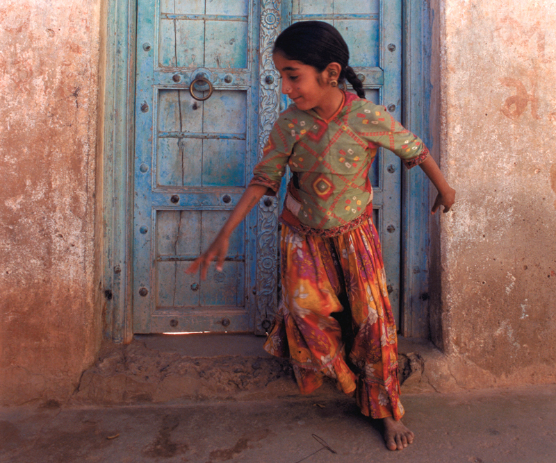 Girl playing in India