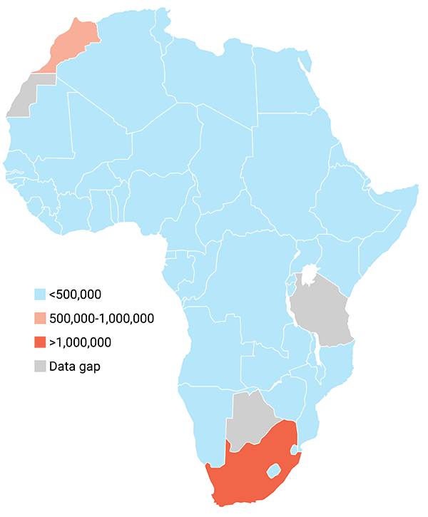 Africa map confirmed cases